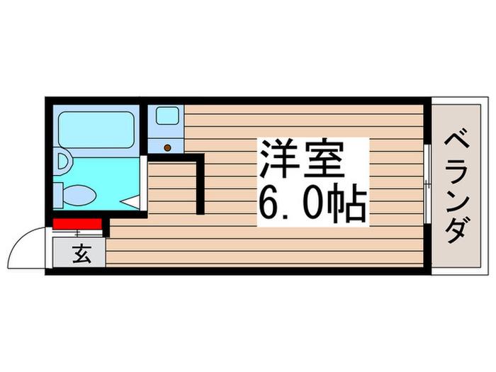 ハピネス南大野(ワンルーム/3階)の間取り写真