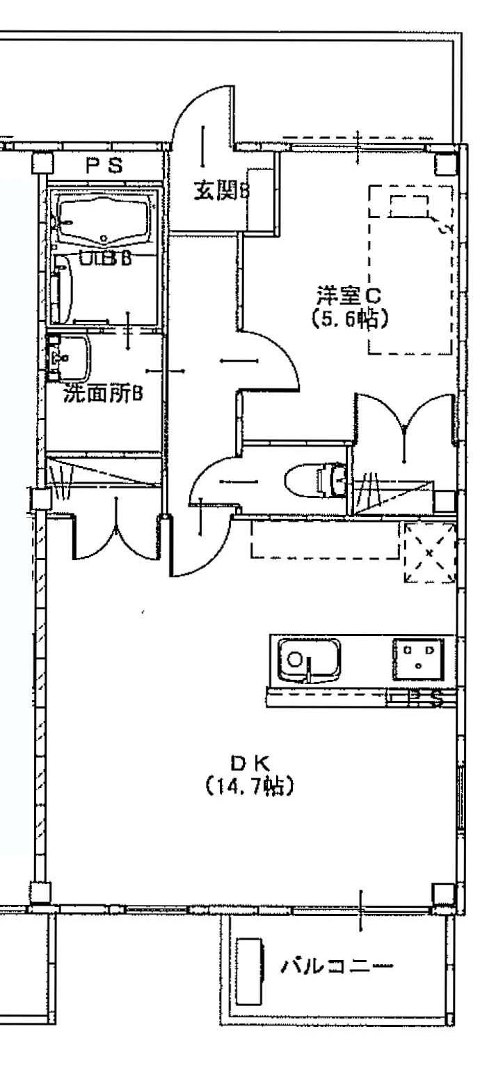 BJマンション(1LDK/2階)の間取り写真