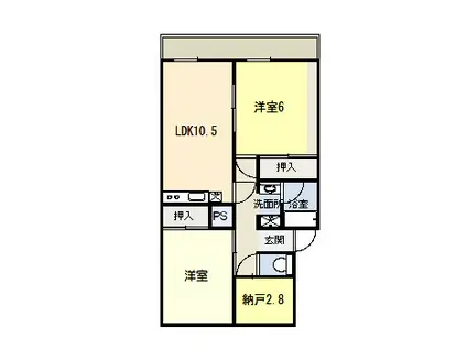 サンビレッジマンション(2LDK/3階)の間取り写真