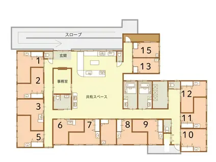 SKハウスつるさき(ワンルーム/2階)の間取り写真