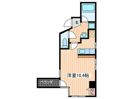 GRANDE・MARE16(ワンルーム/8階)の間取り写真