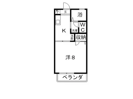 モアタウンMOZU A(1K/1階)の間取り写真