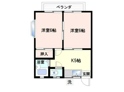 T&K久里浜(2K/2階)の間取り写真
