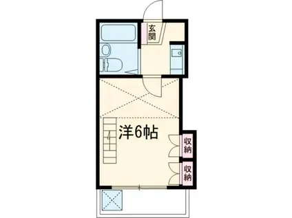 ペアパレス東田(1K/2階)の間取り写真