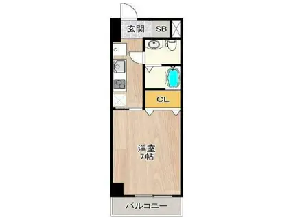 シティ スパイヤ新神戸(1K/10階)の間取り写真