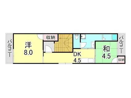 山口マンション(2DK/2階)の間取り写真