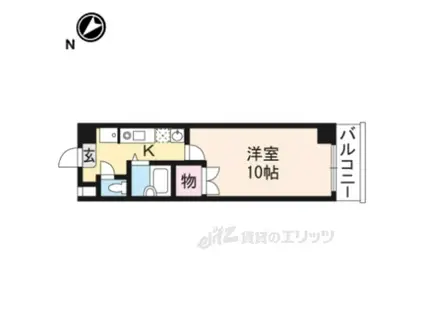 アートプラザ南笠(1K/4階)の間取り写真