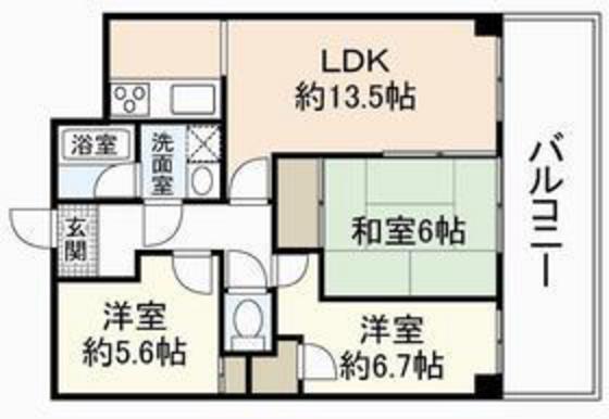 パークヒルズ中須公園(3LDK/8階)の間取り写真