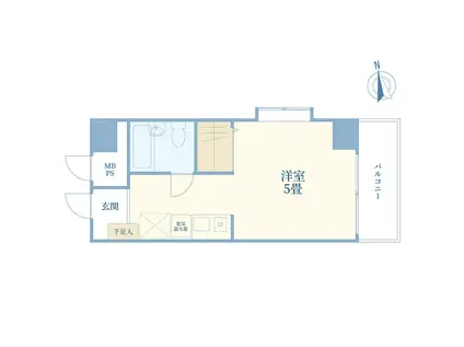 日神パレステージ相模原(ワンルーム/2階)の間取り写真