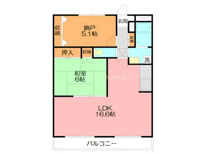 グレースガーデン(1SLDK/3階)の間取り写真