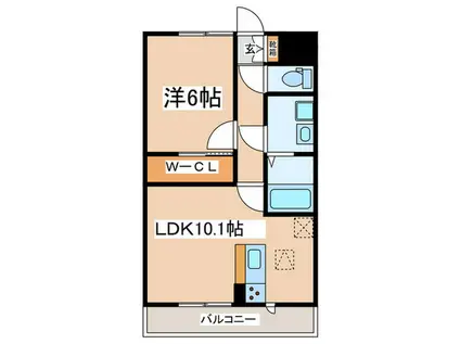 BLESS戸塚弥生台(1LDK/1階)の間取り写真