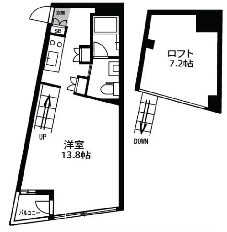 プラウドジェム渋谷神南 2階階 間取り