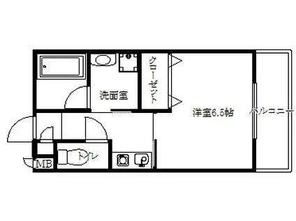 マイコート六甲Ⅰ(1K/3階)の間取り写真