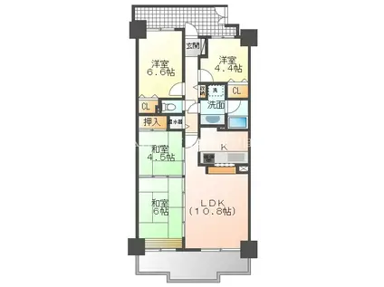 パストラルハイム豊橋弐番館(4LDK/2階)の間取り写真