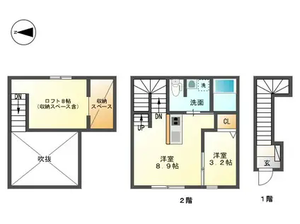 ESPRESSO(1LDK/2階)の間取り写真
