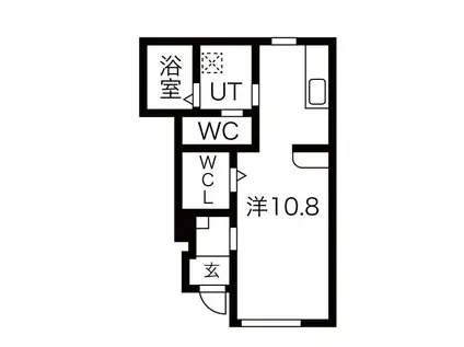 コモド山家(1LDK/2階)の間取り写真
