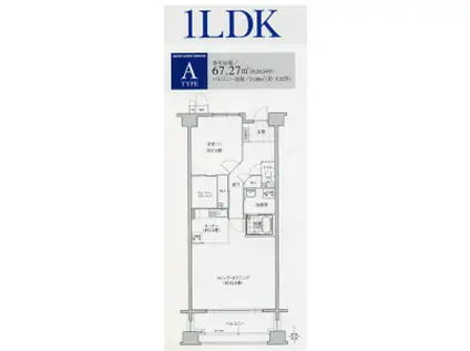 ソーラスフロント富船(1LDK/2階)の間取り写真