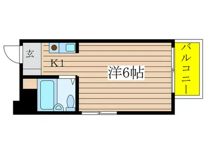 プレスイン旗屋(ワンルーム/3階)の間取り写真