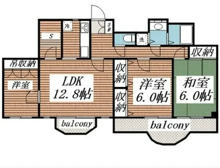 ベルシェ船橋ラマージュ 8階階 間取り