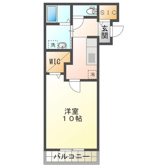 YOUR MAISON CAMELLIA(1K/1階)の間取り写真