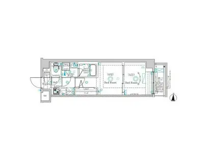 ラフィスタ蒲田南II(2K/4階)の間取り写真