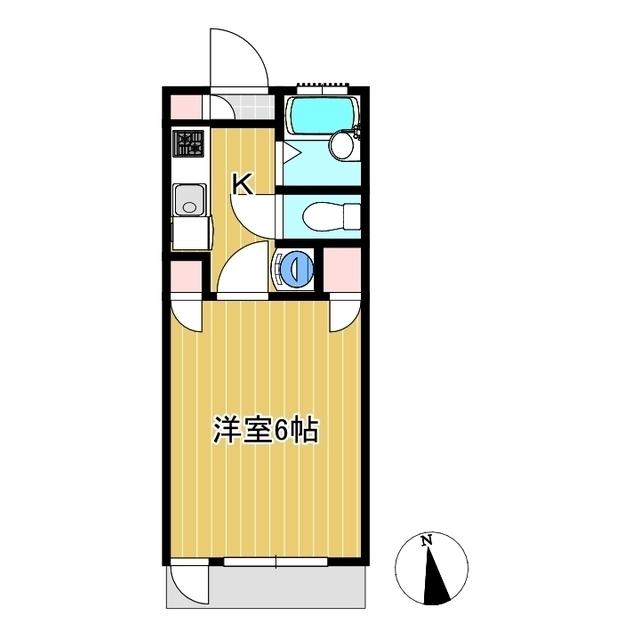 パールヴィラ北園(1K/1階)の間取り写真