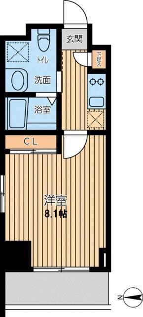 S-FORT小田原栄町(1K/9階)の間取り写真
