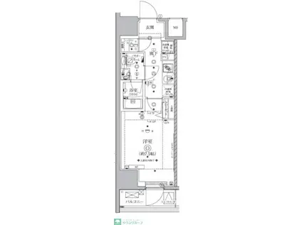 ALTERNA亀戸(1K/2階)の間取り写真