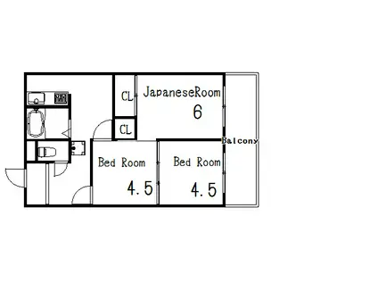 CARRONDS鈴蘭台北町(3DK/2階)の間取り写真