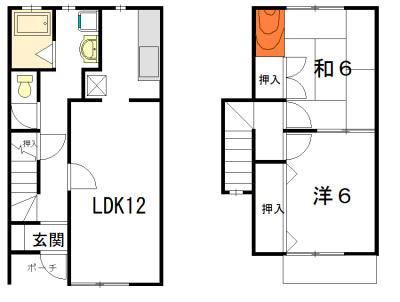 メイプルトゥリー(2LDK/1階)の間取り写真