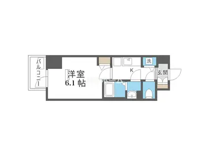 ララプレイス難波シエール(1K/13階)の間取り写真