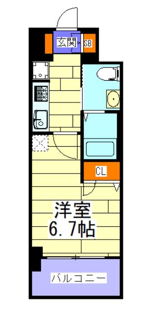 エステムコート梅田・天神橋IIIアヴァンテ(1K/3階)の間取り写真