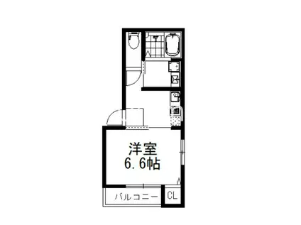 コンプレト醍醐(1K/3階)の間取り写真