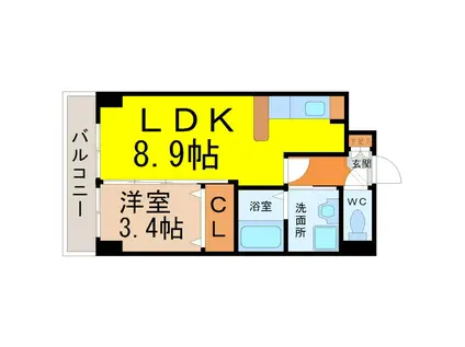 サウス VALLEY(1LDK/5階)の間取り写真