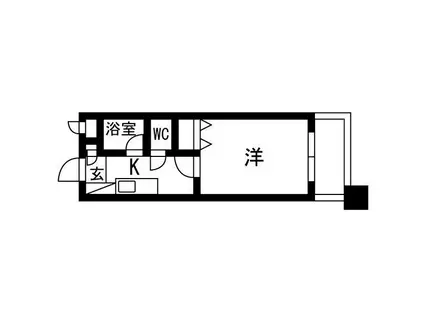 TKビル(1K/4階)の間取り写真