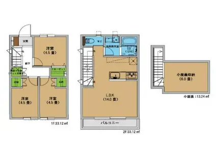 ALO大泉学園町(3LDK/1階)の間取り写真