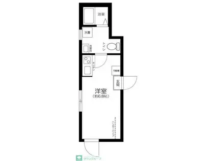 フォレスト西新井(ワンルーム/1階)の間取り写真