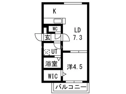 URBAN STAGE 北20条(1LDK/2階)の間取り写真