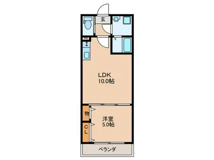 アトランティス入間(1LDK/1階)の間取り写真