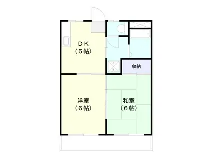 サンパティオ木崎(2DK/3階)の間取り写真