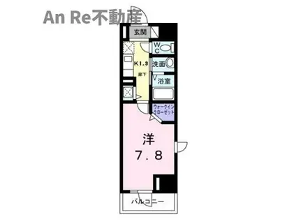 スアヴィス鳩ケ(1K/6階)の間取り写真