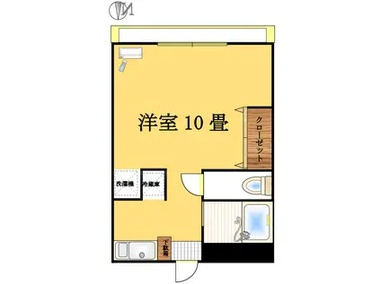 メゾン高徳(1K/3階)の間取り写真