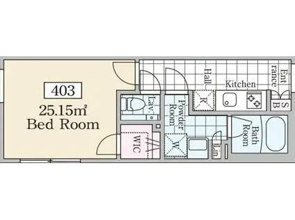 レーヴレジデンス中野坂上(1K/4階)の間取り写真