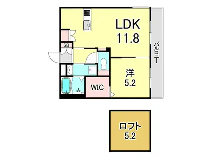 MICA ELENO苦楽園(1LDK/2階)の間取り写真