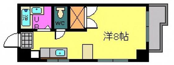 ハラビル(ワンルーム/3階)の間取り写真