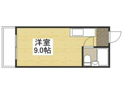 センチュリー伊島B棟(ワンルーム/1階)の間取り写真