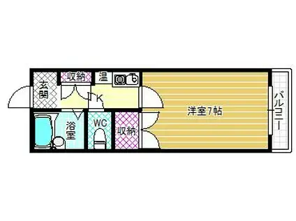 スクエアメゾン阪南(1K/5階)の間取り写真