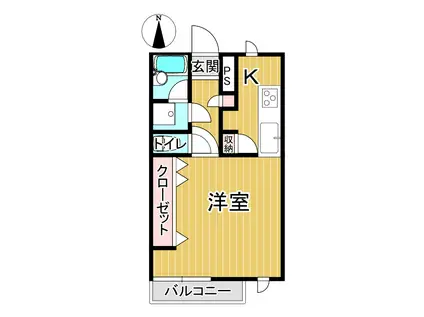 ルナハイツ PART3(1K/1階)の間取り写真