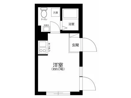 ルーナクレシェンテ町屋(ワンルーム/1階)の間取り写真