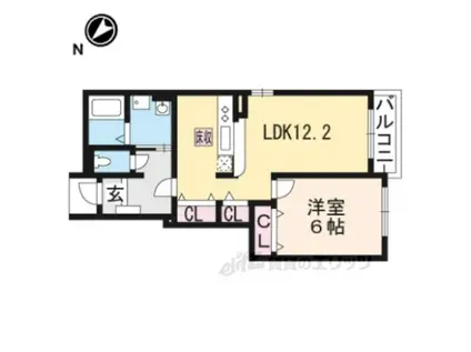 グランドチルドレン(1LDK/1階)の間取り写真